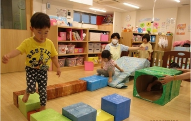 「新津田沼駅」徒歩9分、『おもいっきり』遊んで学べる保育を実施